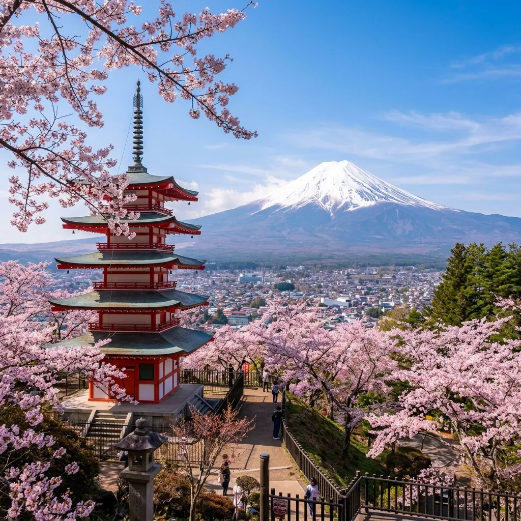 El Monte Fuji desde Chureito