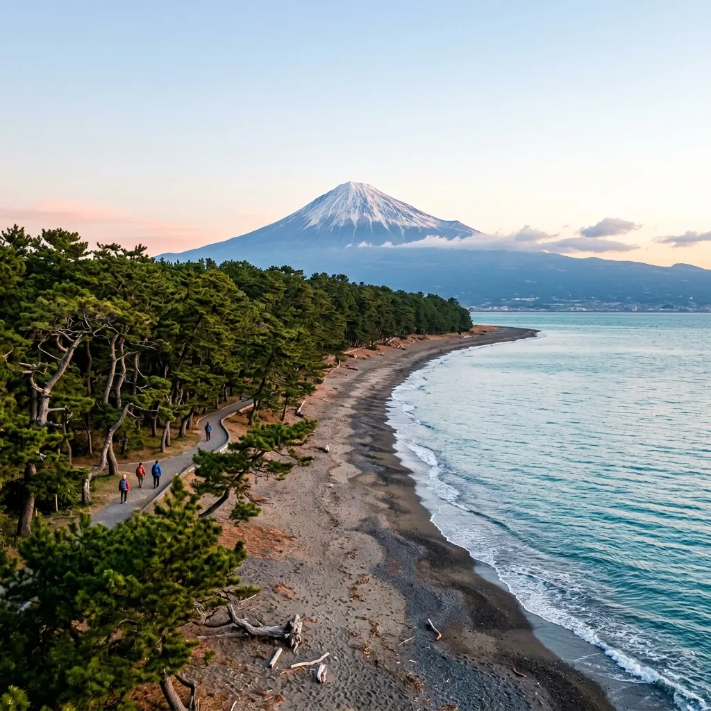 Miho-no-matsubara: Pinos y el Fuji en Shizuoka